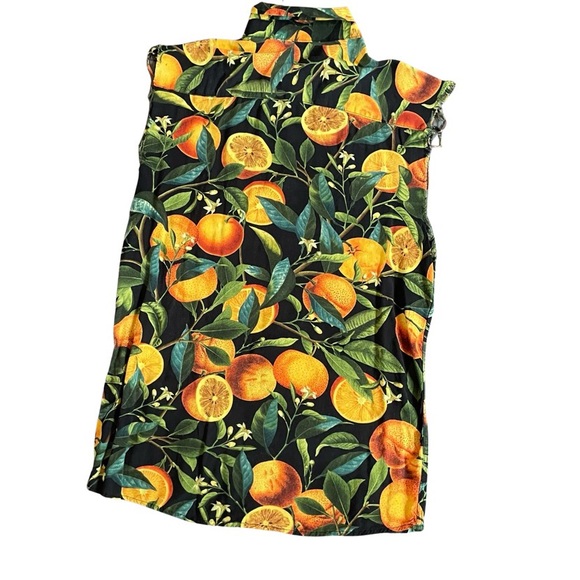 Sleeveless H&M tangerine button up - Picture 2 of 3